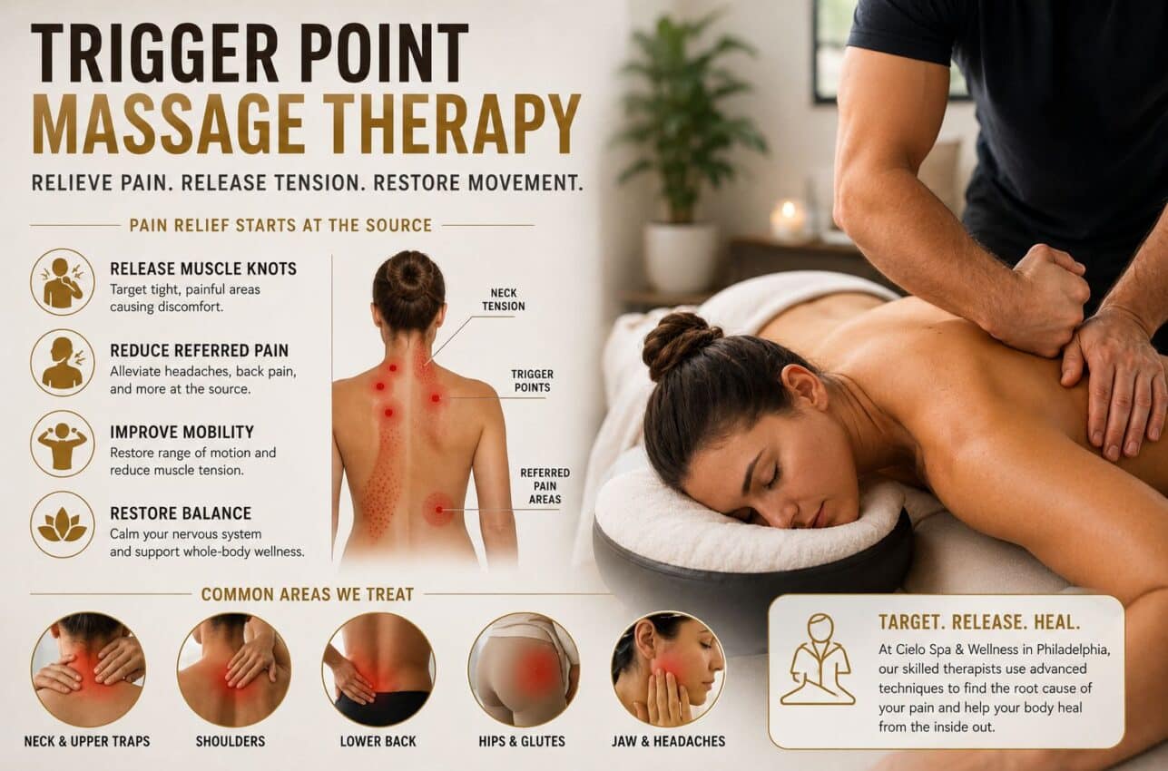 best trigger point massage in Philadelphia - Cielo Spa & Wellness