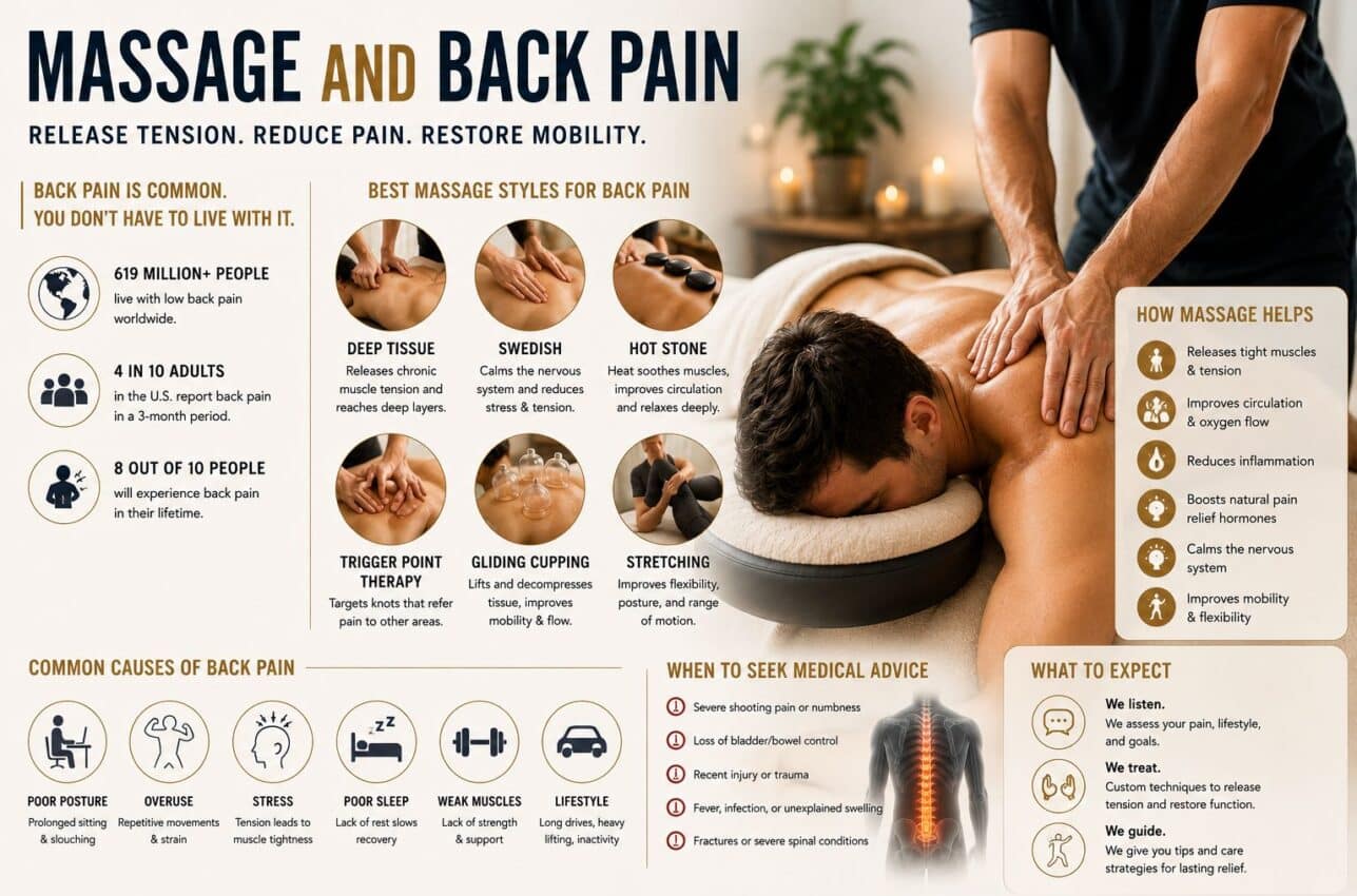massage for back pain - Cielo Spa & Wellness