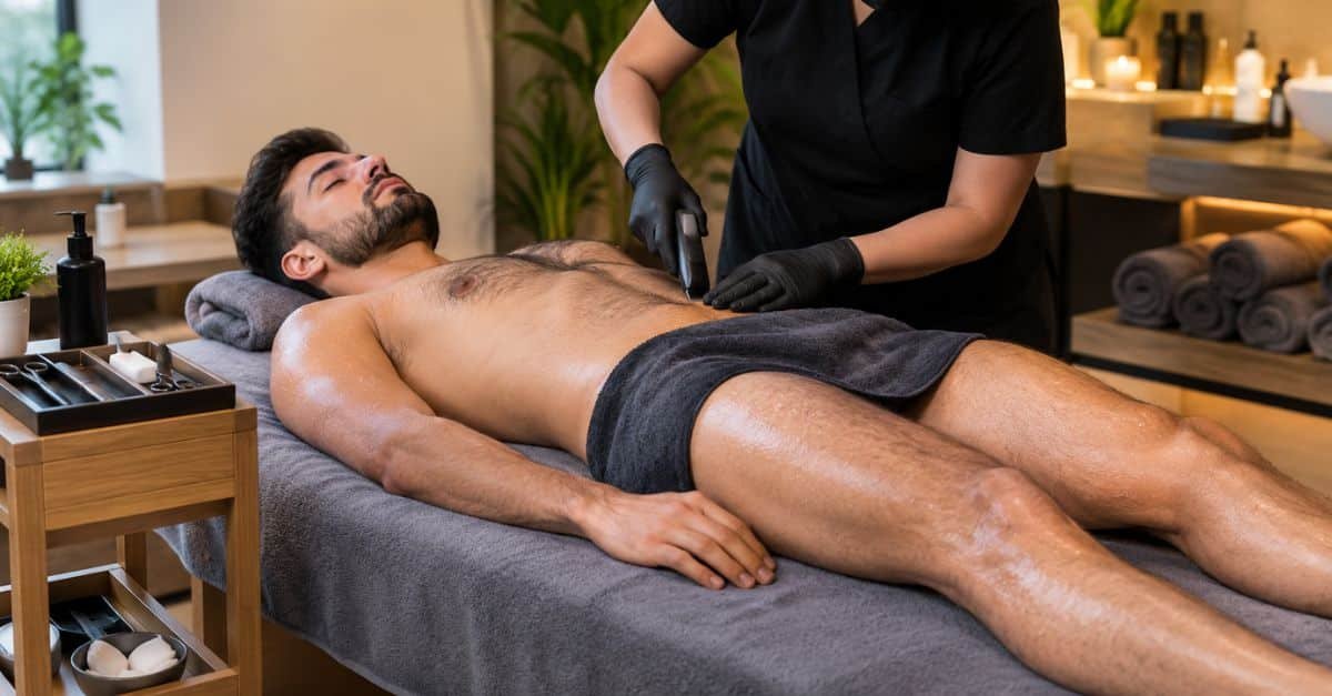 male full body grooming and hair trimming - Cielo spa & wellness